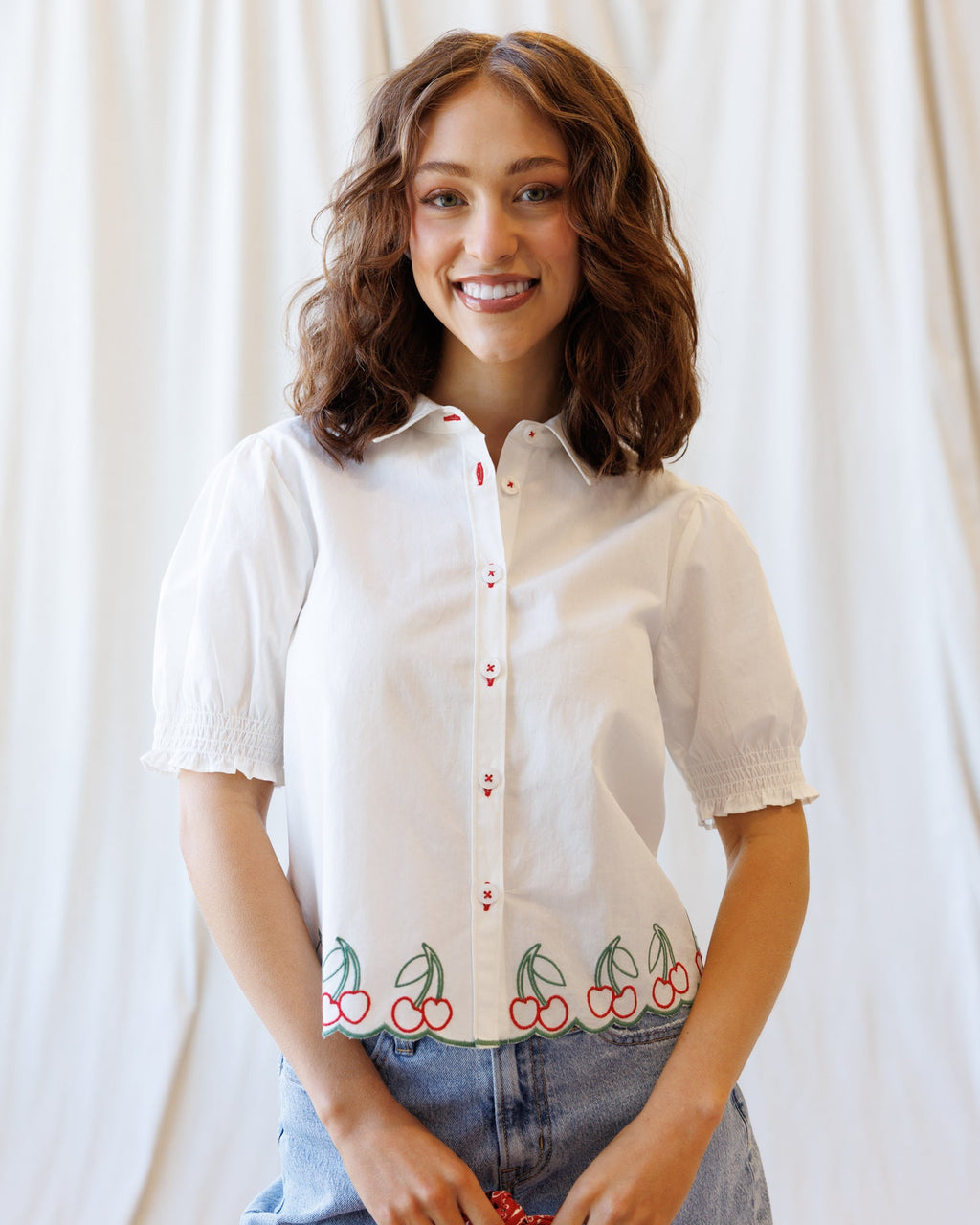 Cherry Cute Button Down