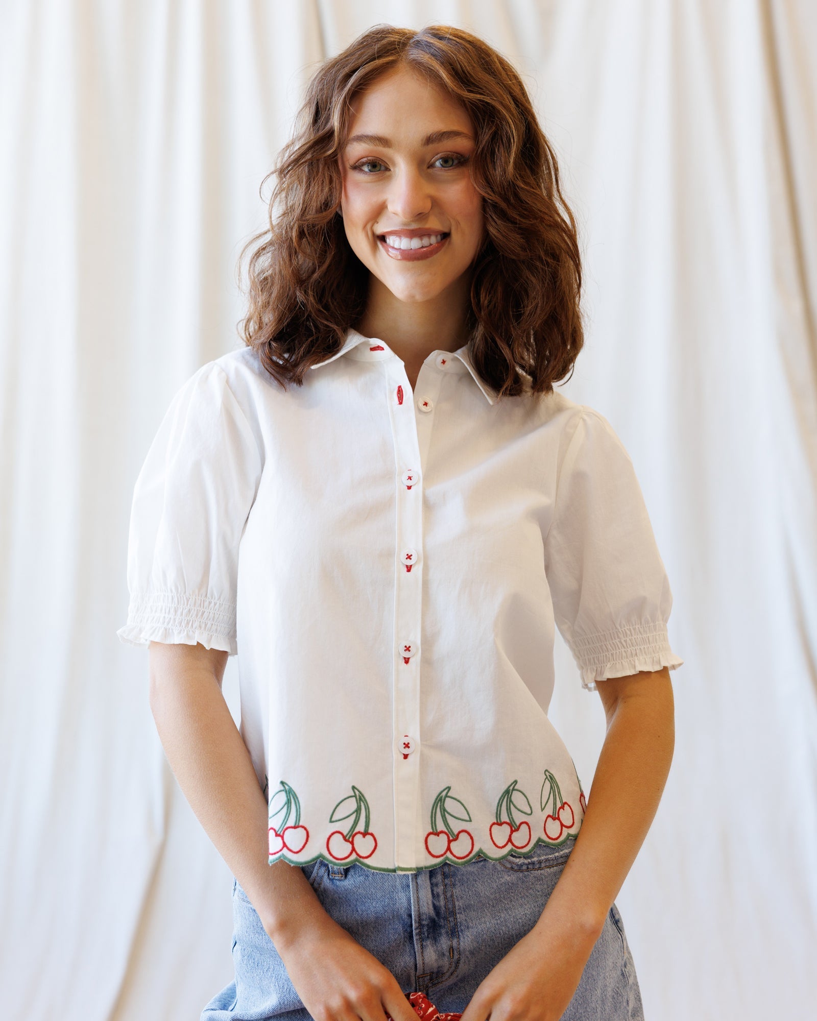 Cherry Cute Button Down