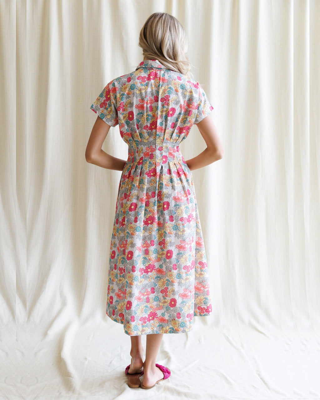 Pleated Shirtdress